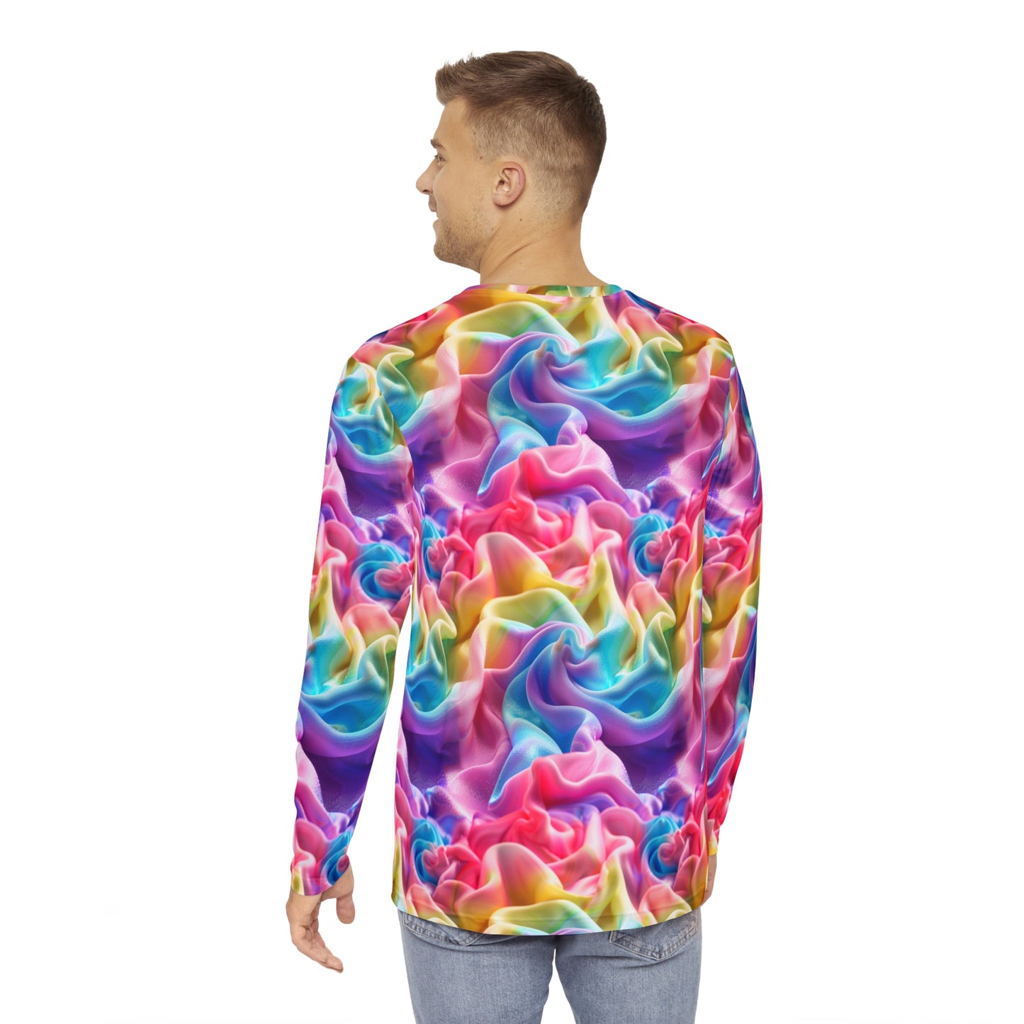 Cotton Candy Clouds Men's Long Sleeve Shirt