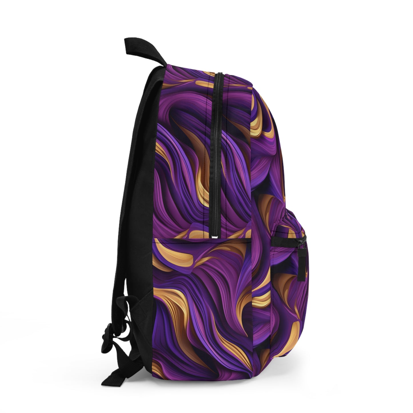 Purple & Gold Satin Backpack