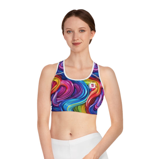 Paint Swirls Sports Bra