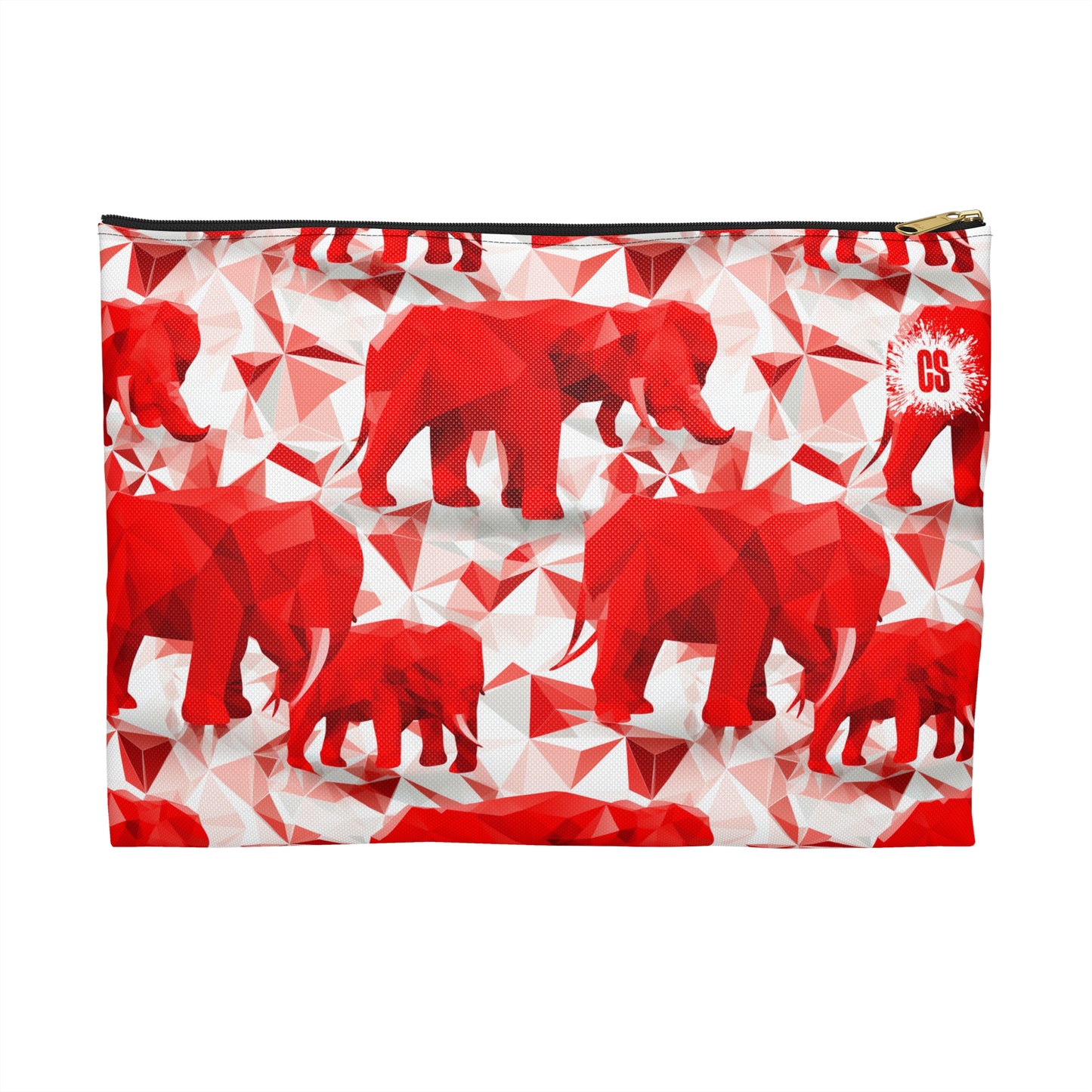 Elephants & Triangles Accessory Pouch