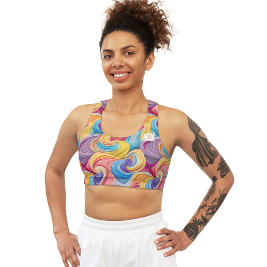 Ice Cream Potpourri Seamless Sports Bra