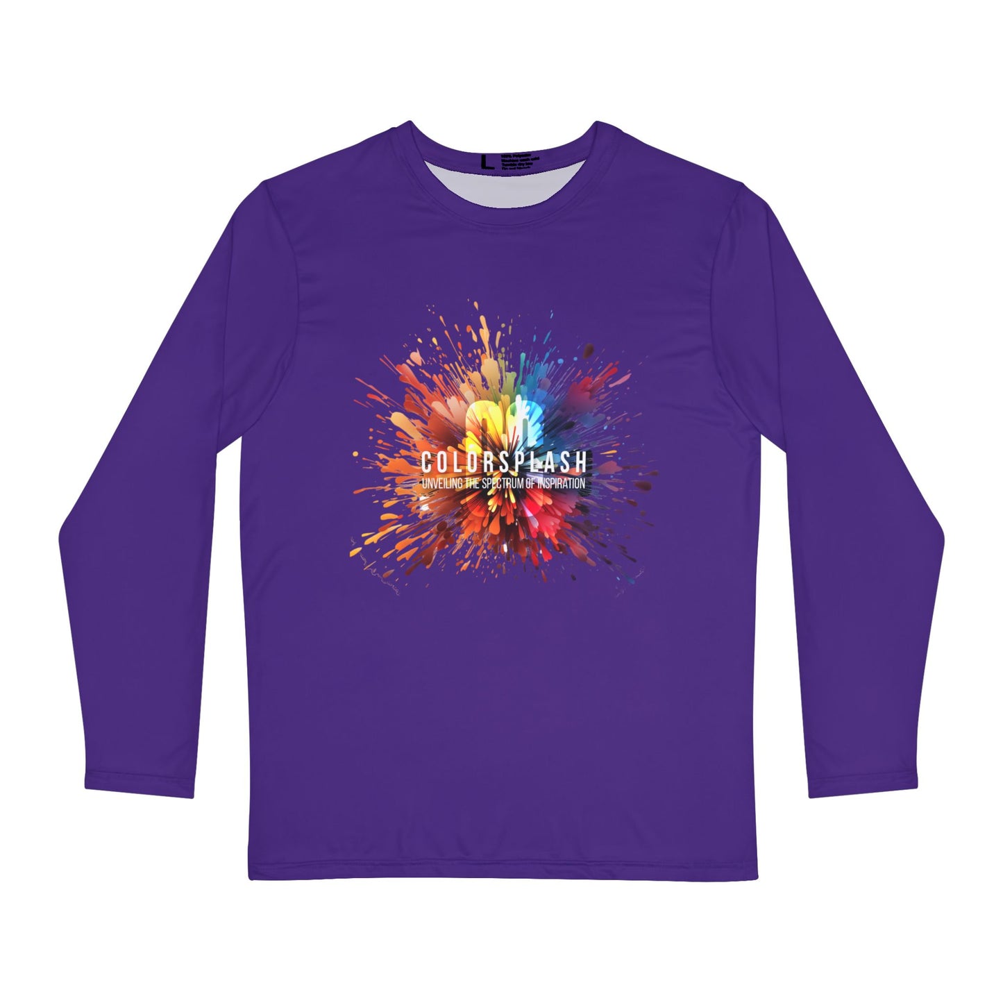 Vibrant Grape ColorSplash Long Sleeve Shirt - Vibrant Colorsplash Design for Artistic Souls