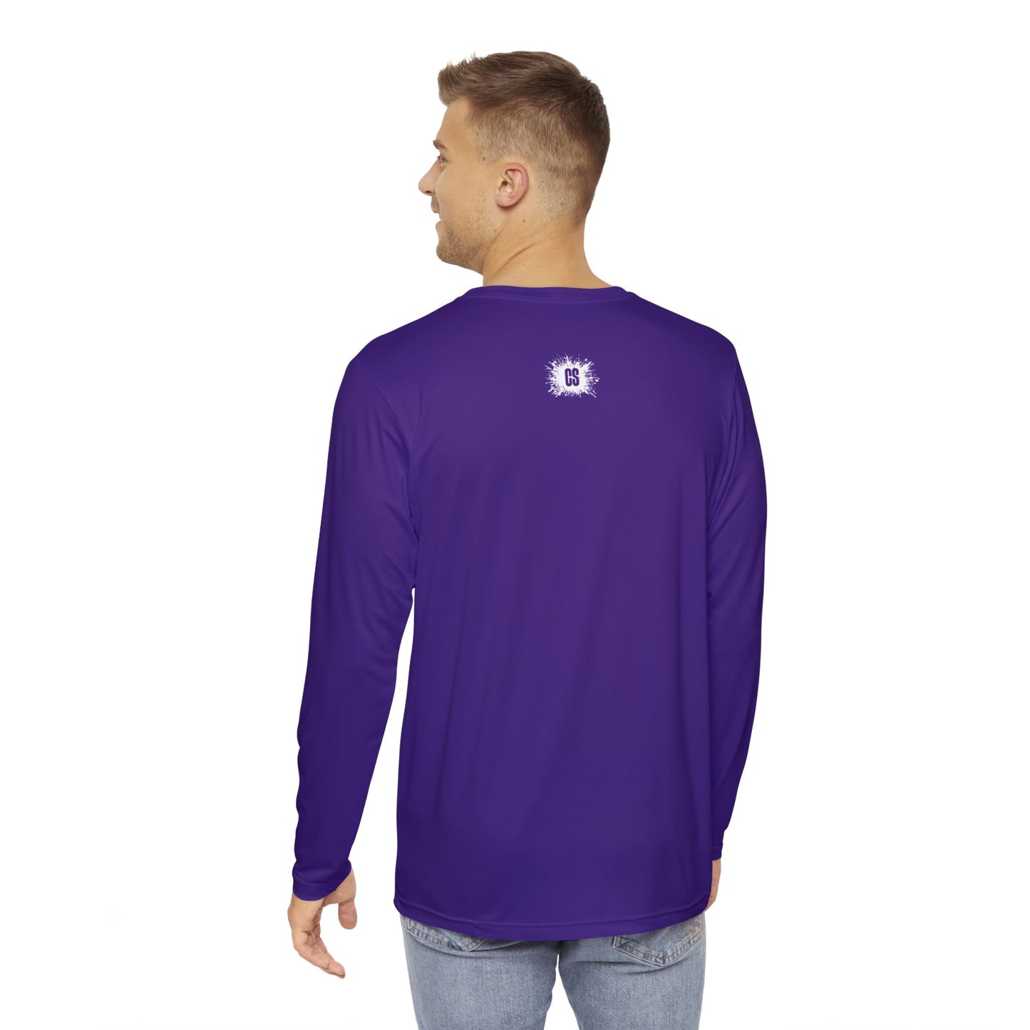 Vibrant Grape ColorSplash Long Sleeve Shirt - Vibrant Colorsplash Design for Artistic Souls