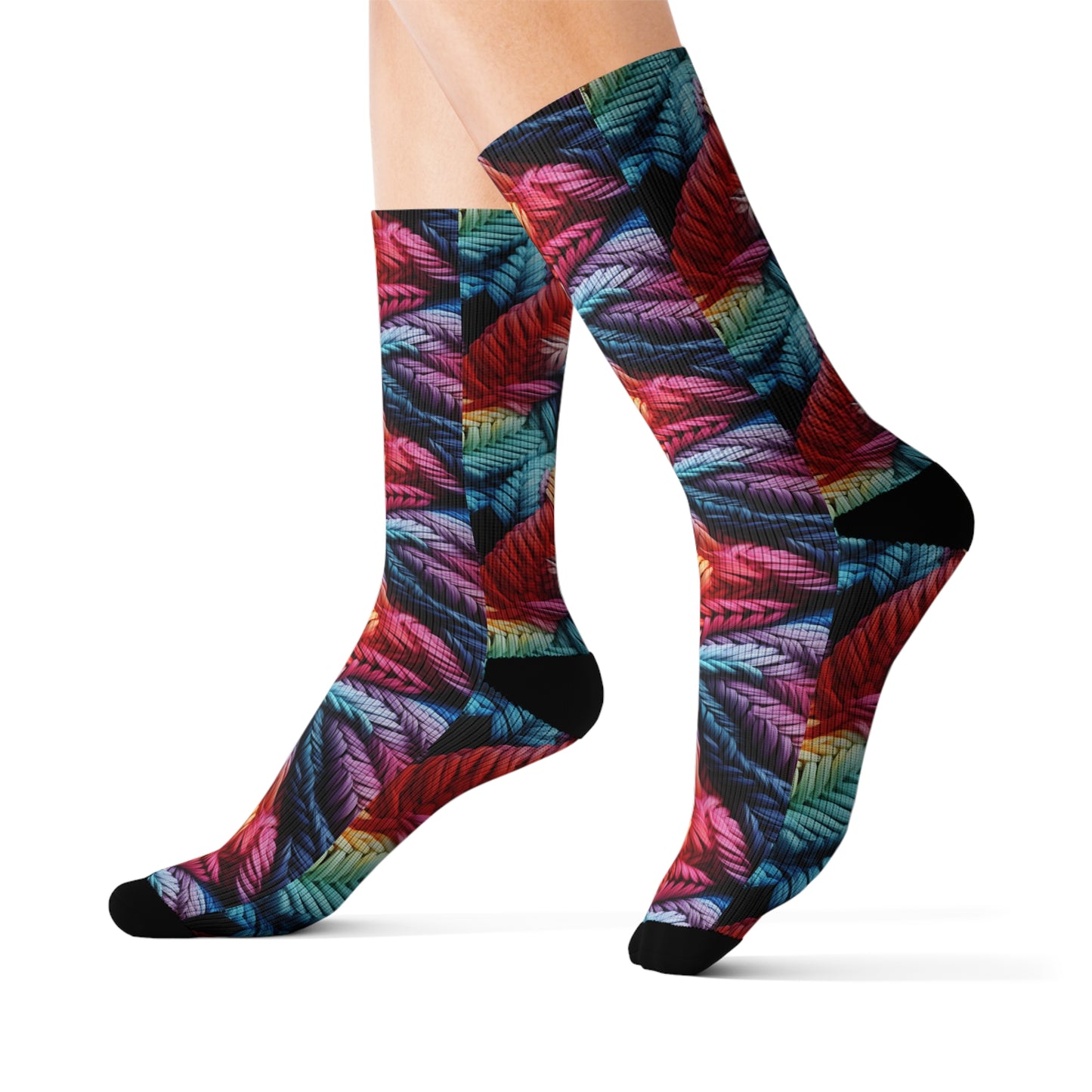 Colorful Lace Sublimation Socks