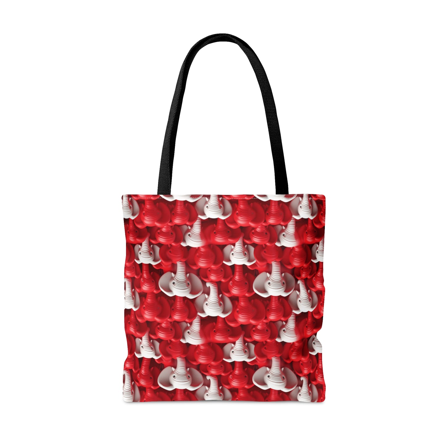 Red & White Elephants Tote Bag