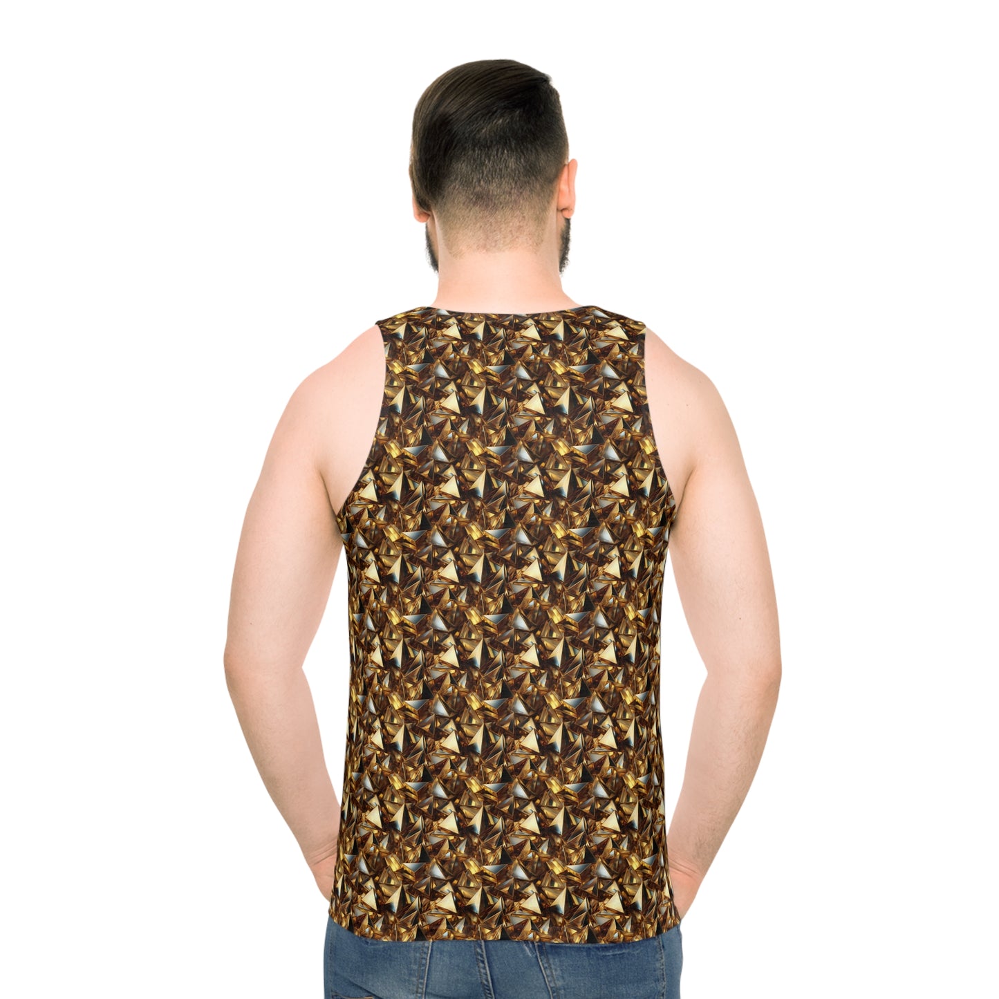 Black & Gold Pyramids Unisex Tank Top