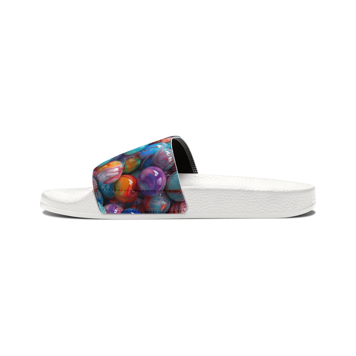 Glossy Colorful Marbles Youth Removable-Strap Sandals