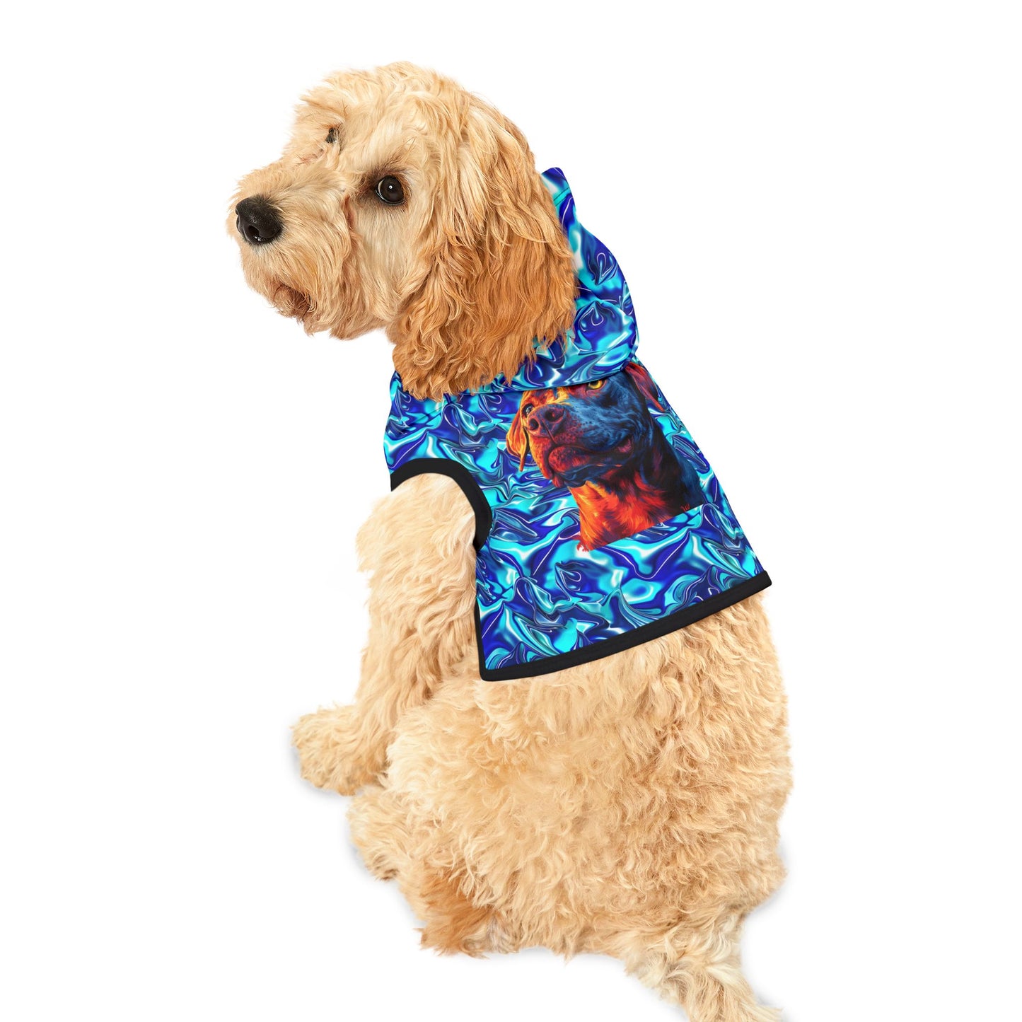 Oceanic Blue PitBull Pet Hoodie