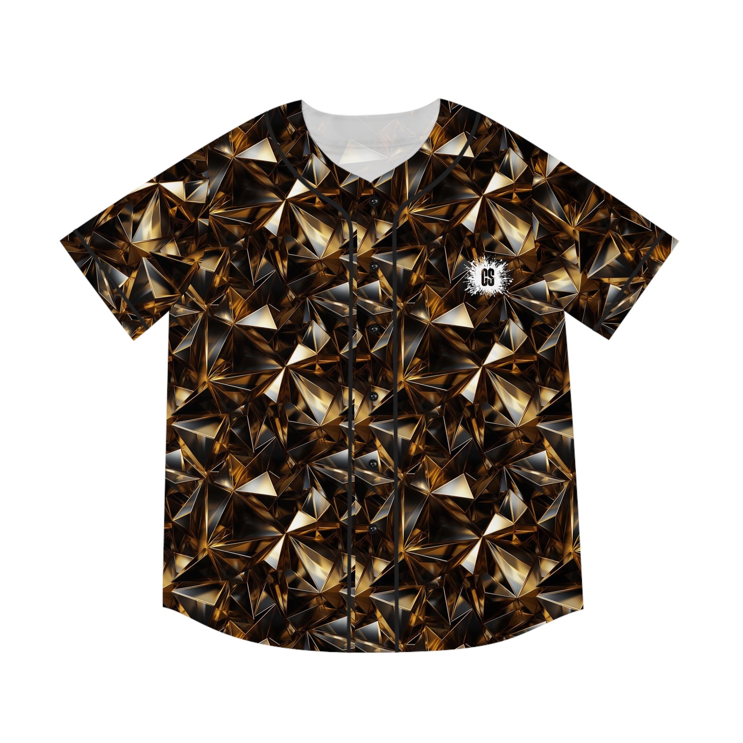 Black & Gold Jewels Men's Baseball Jersey