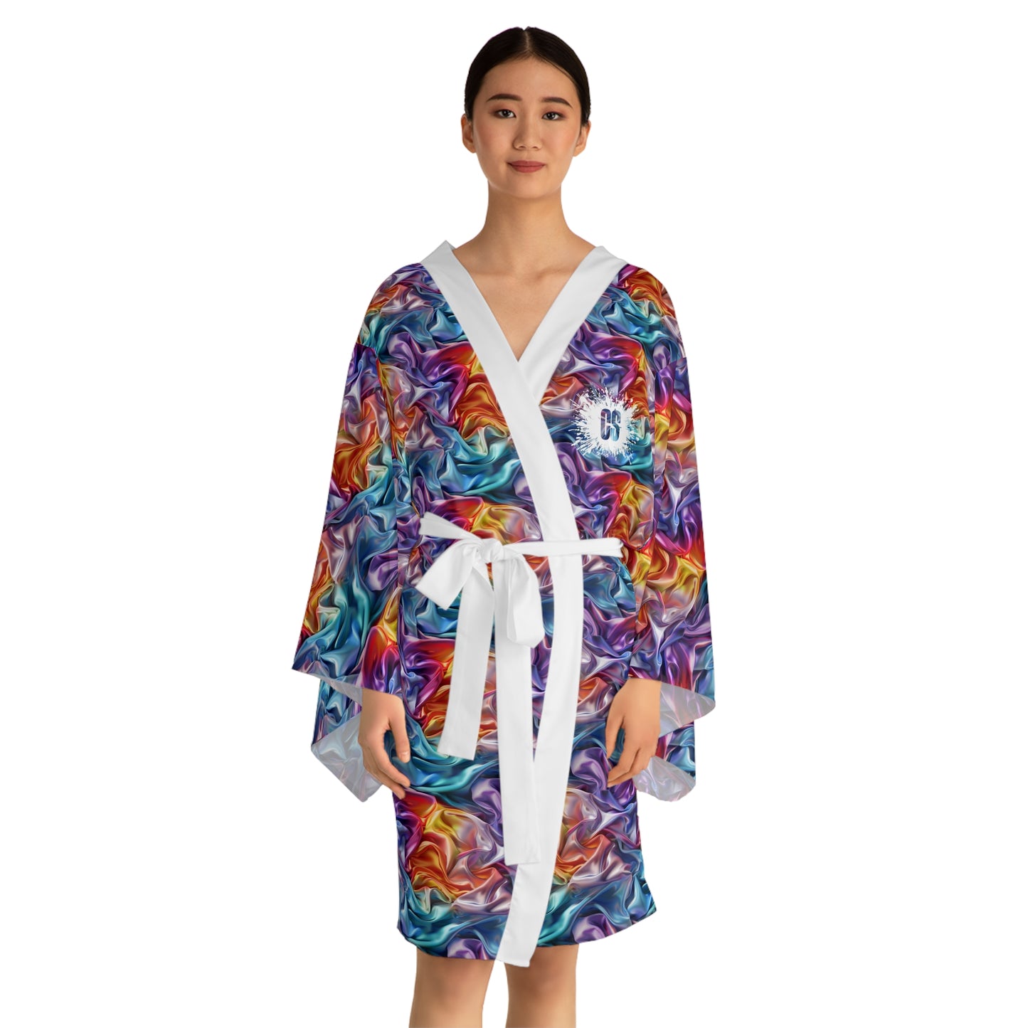 Majestic Satin Long Sleeve Kimono Robe