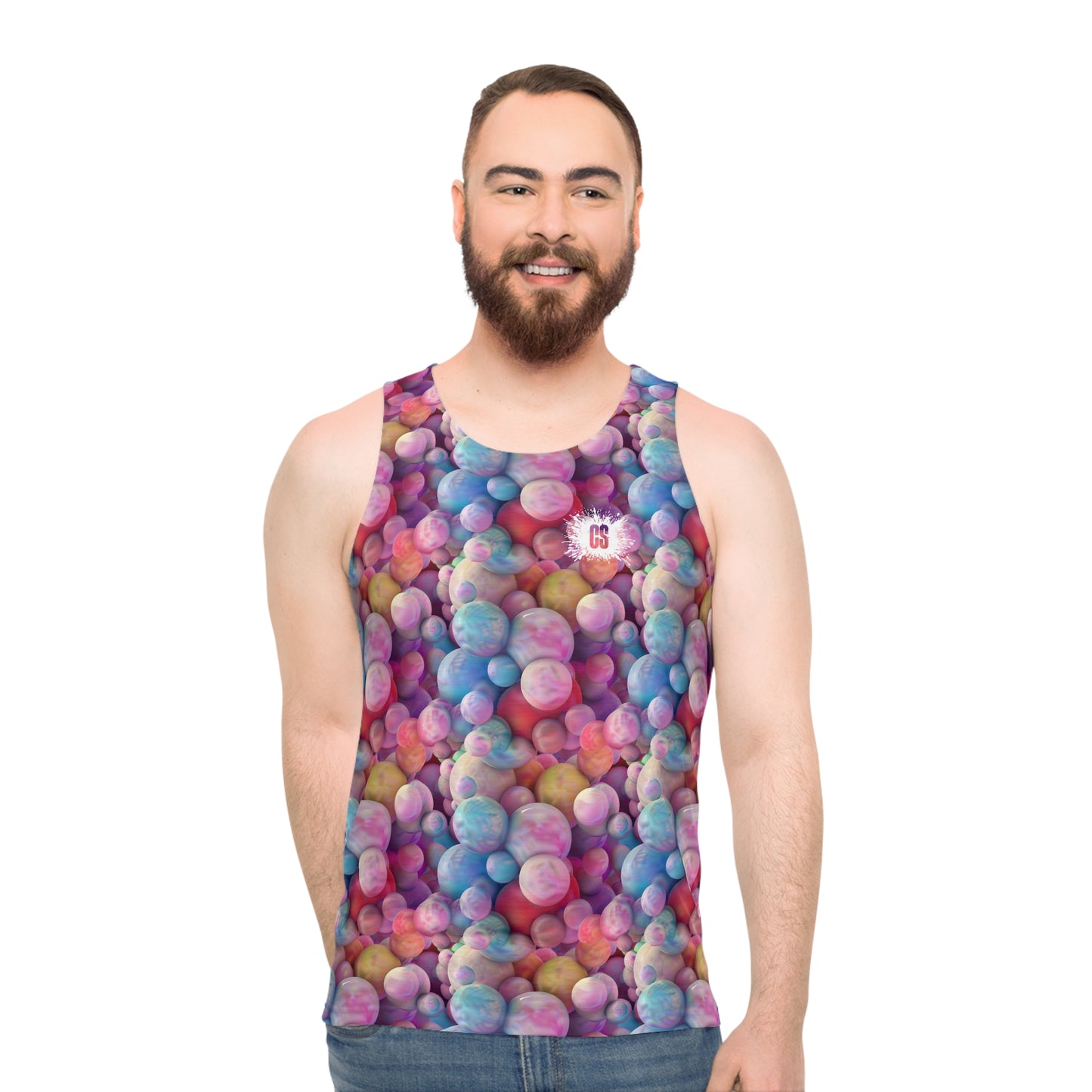 Pastel Marbles Unisex Tank Top (AOP)