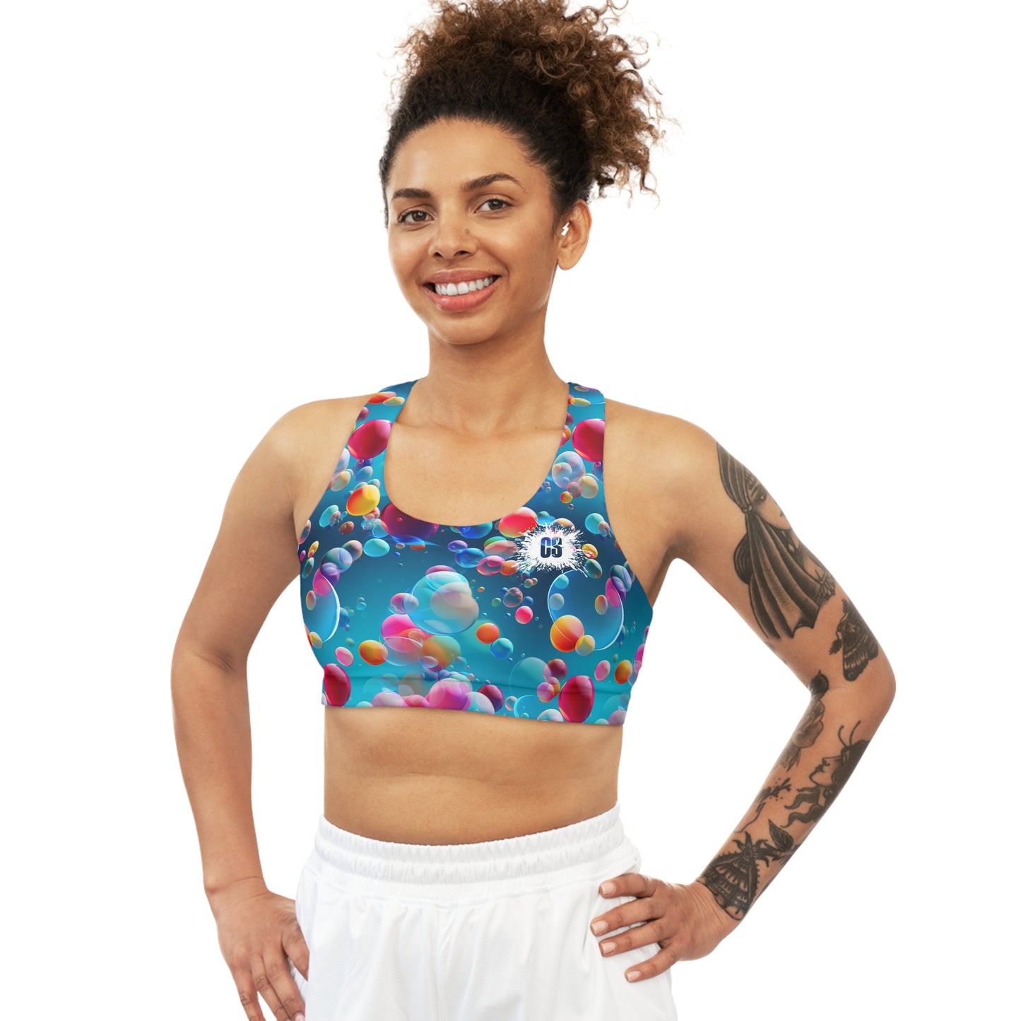 Floating Bubbles Seamless Sports Bra