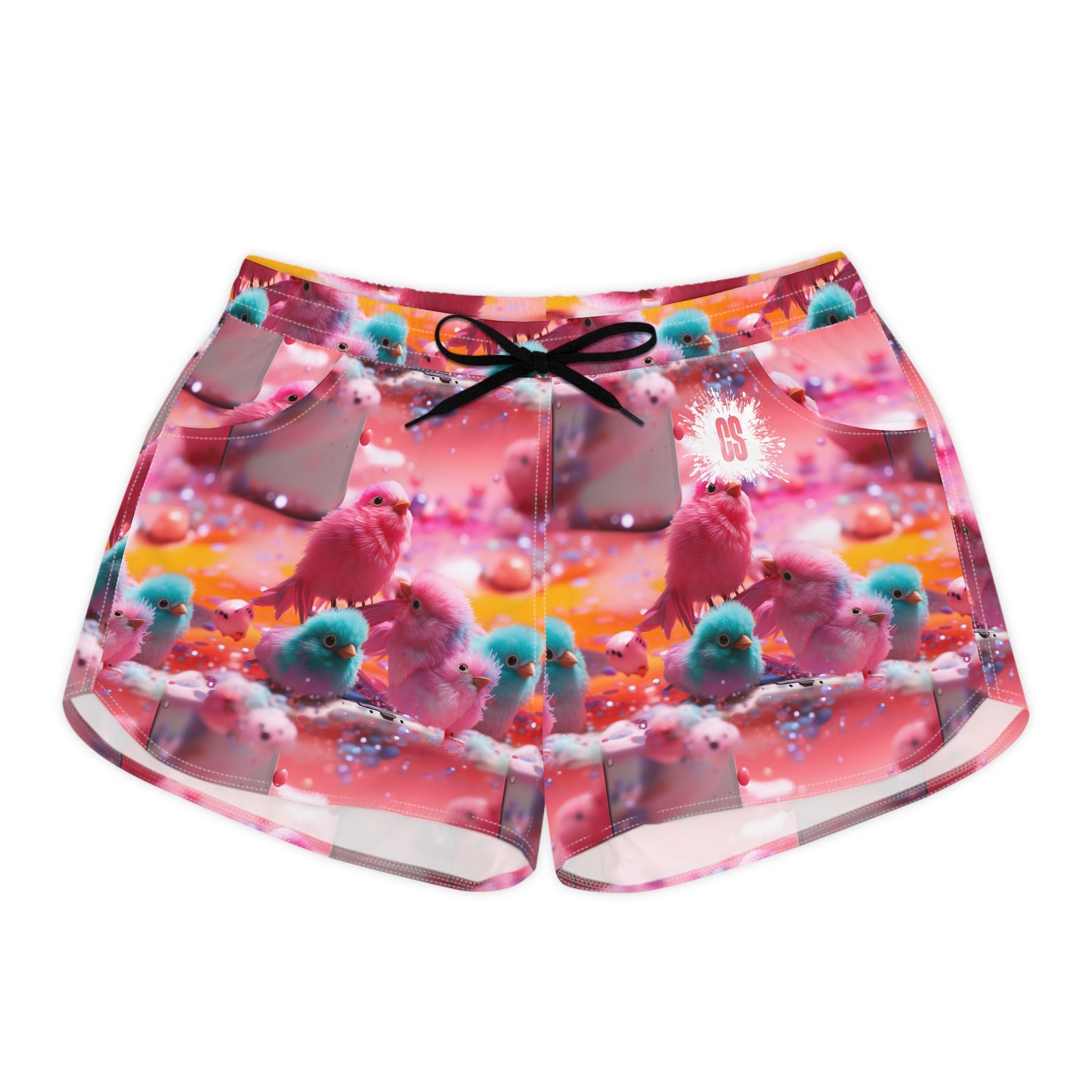 Colorful Bird Menagerie Women's Casual Shorts