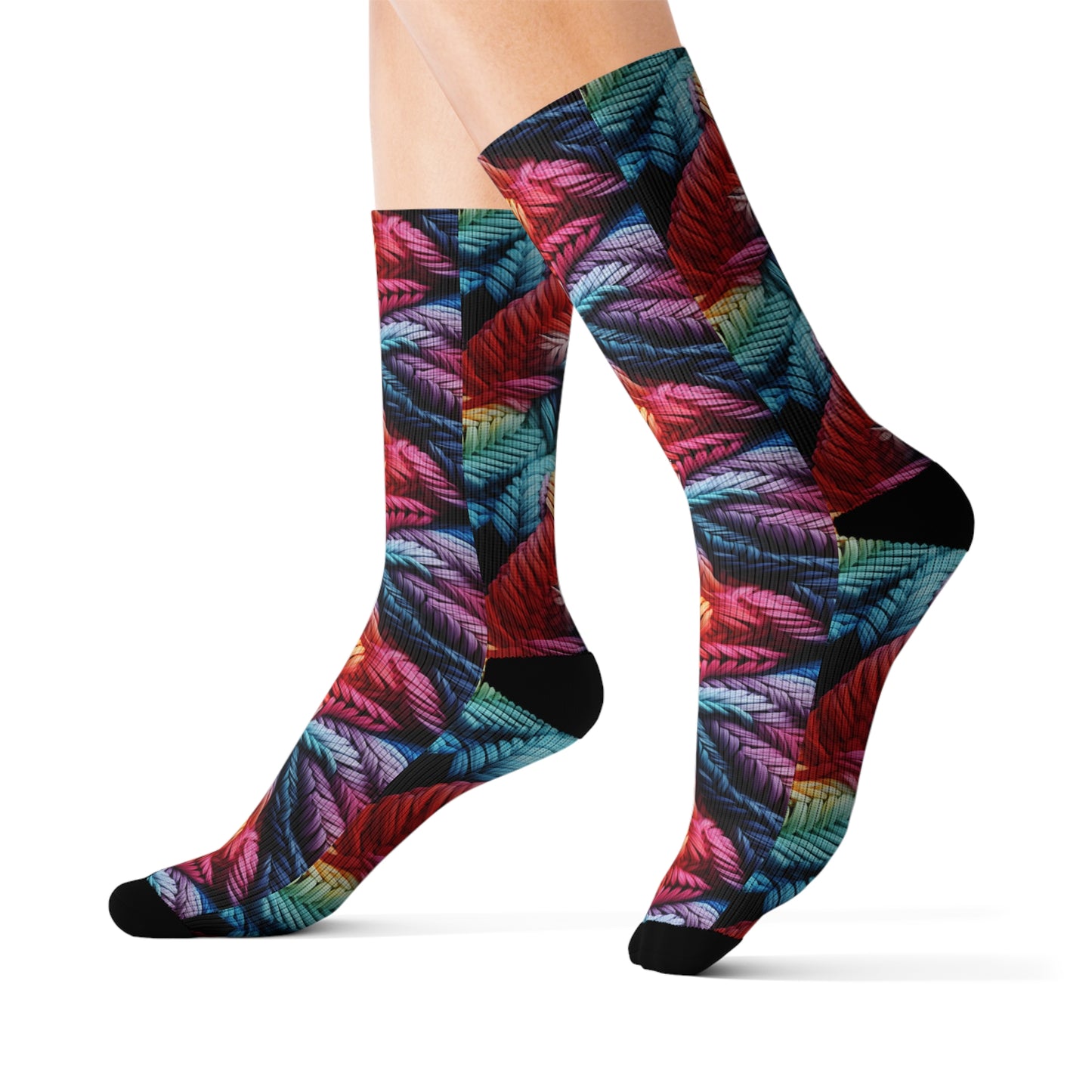 Colorful Lace Sublimation Socks