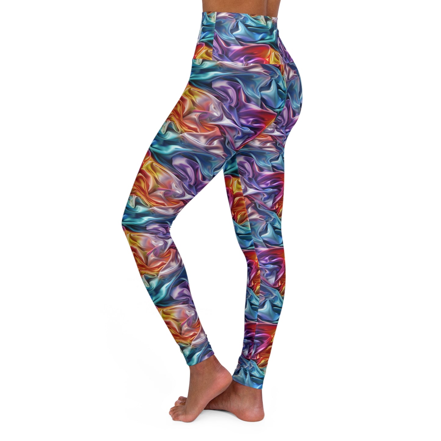 Easter Satin High Waisted Yoga Leggings