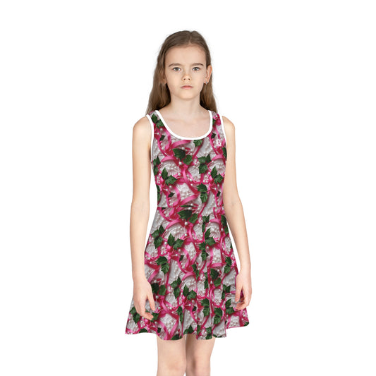 Pink Ribbons, Ivy & Pearls Girls' Sleeveless Sundress