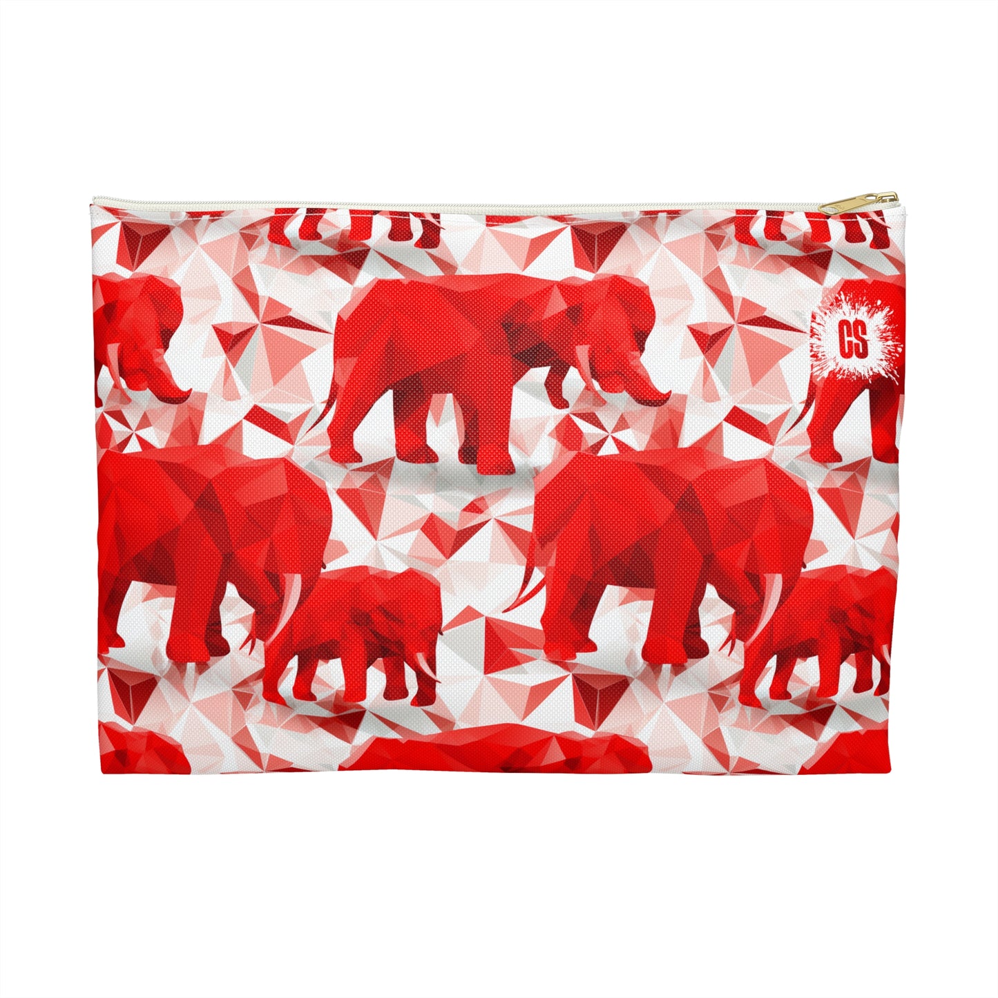 Elephants & Triangles Accessory Pouch