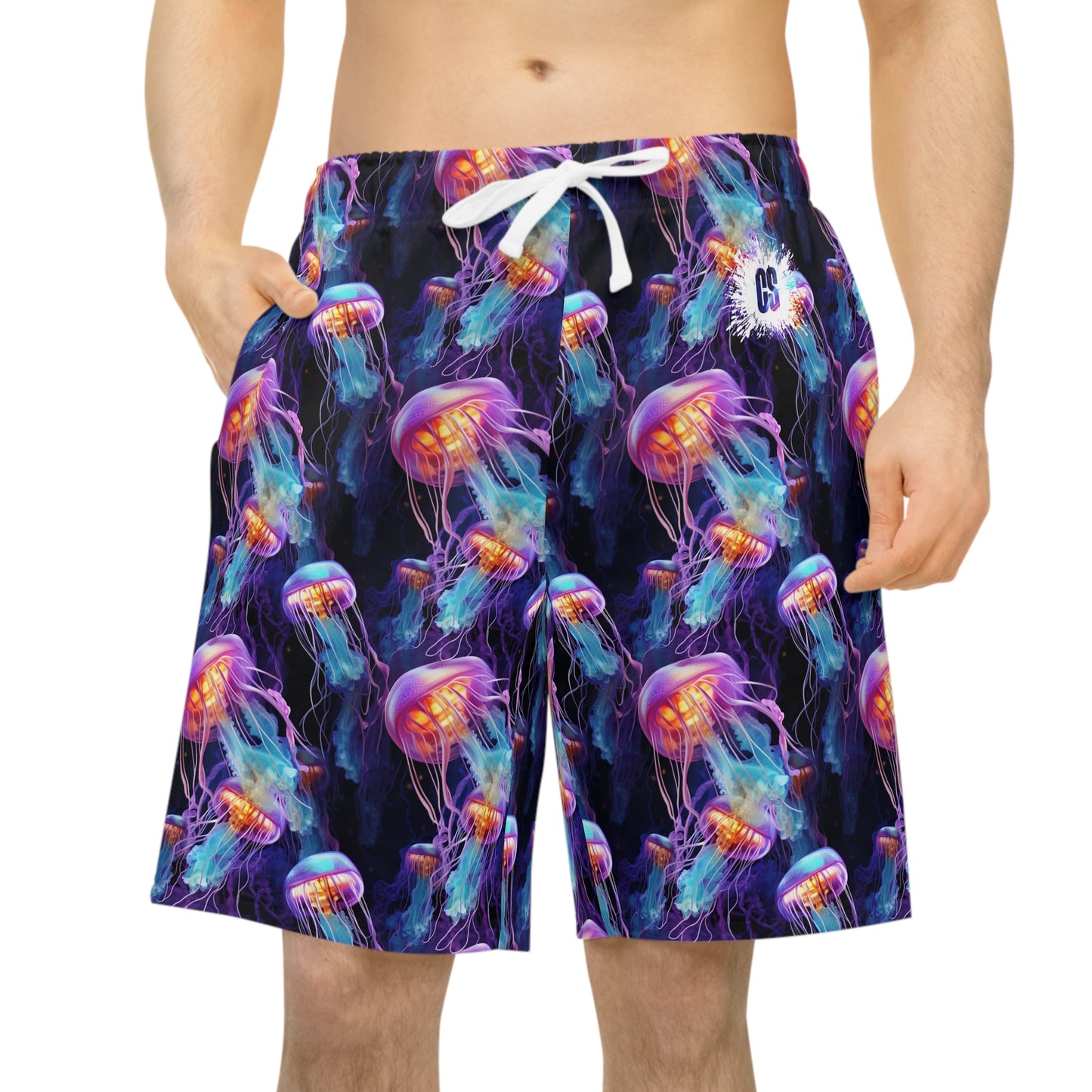 Rising Jellyfish Athletic Long Shorts