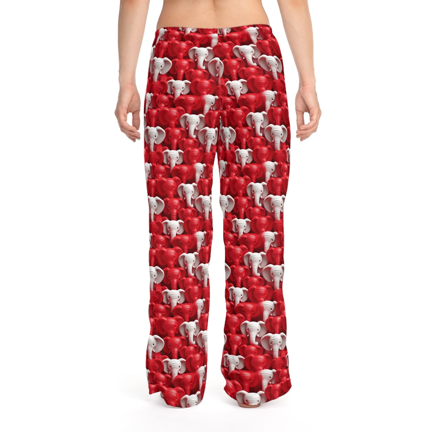 Red & White Elephants Women's Pajama Pants