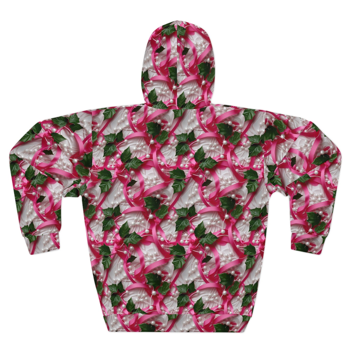 Pink Ribbons, Ivy & Pearls Unisex Pullover Hoodie