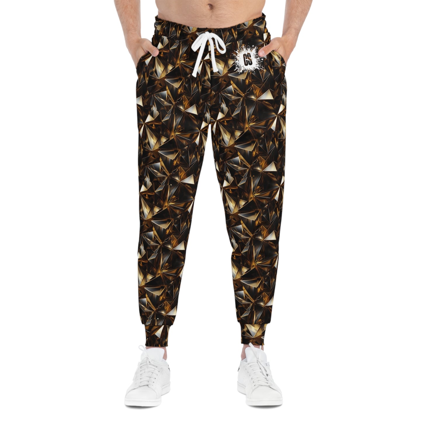 Black & Gold Pyramids Athletic Joggers