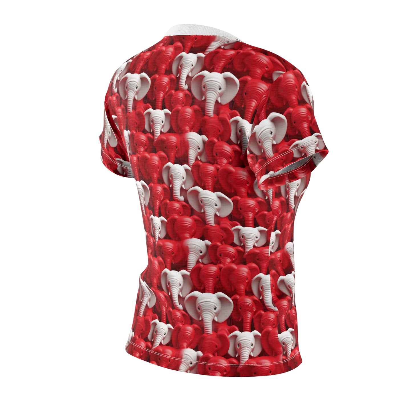 Red & White Elephants Women's Cut & Sew Tee