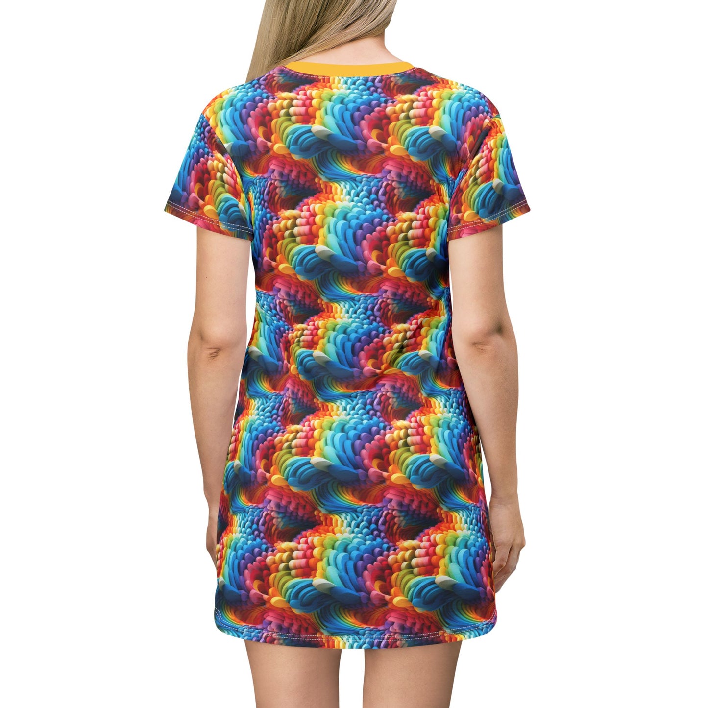 Colorful Foam Rainbow T-Shirt Dress