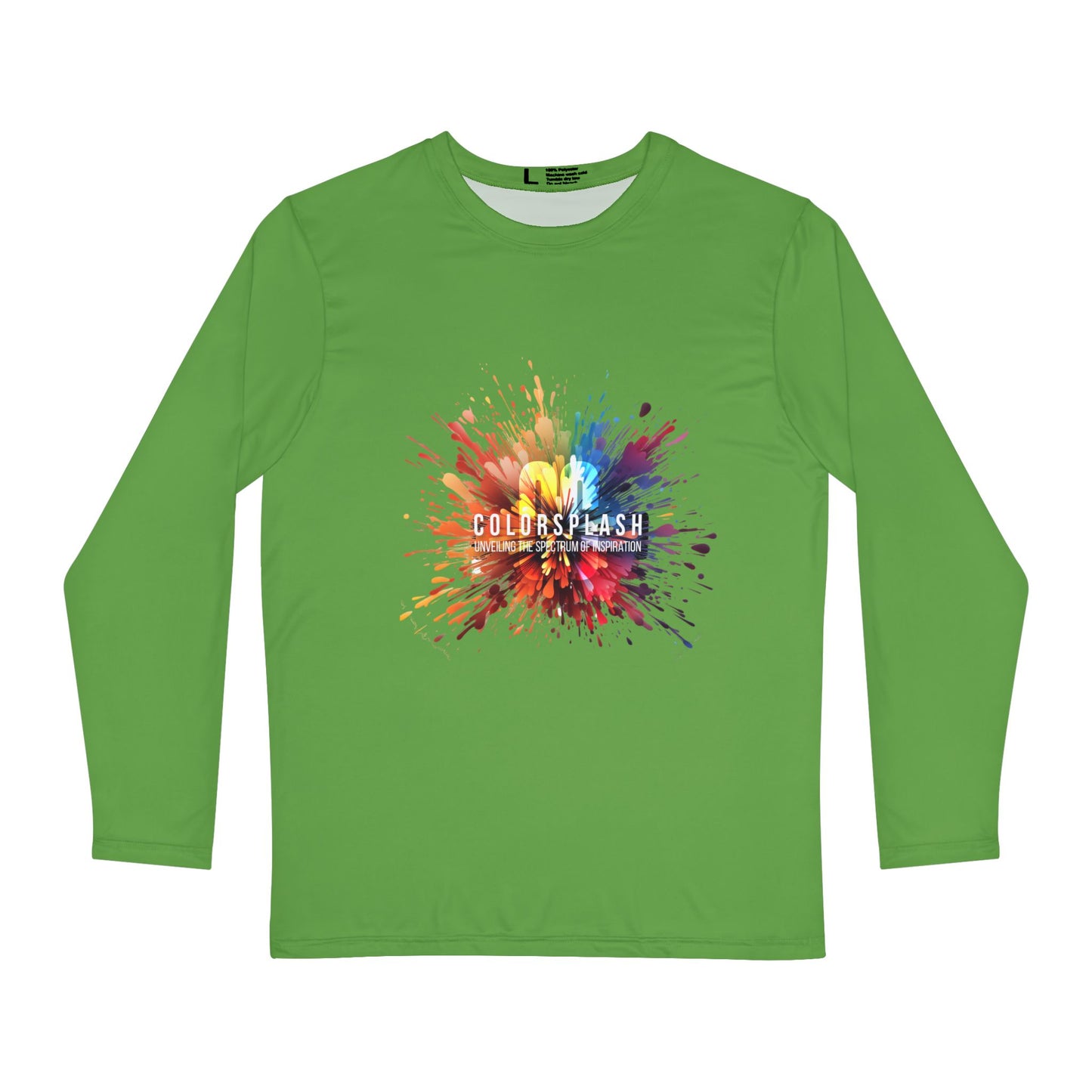 Vibrant Lime Green ColorSplash Long Sleeve Shirt for Vibrant Comfort