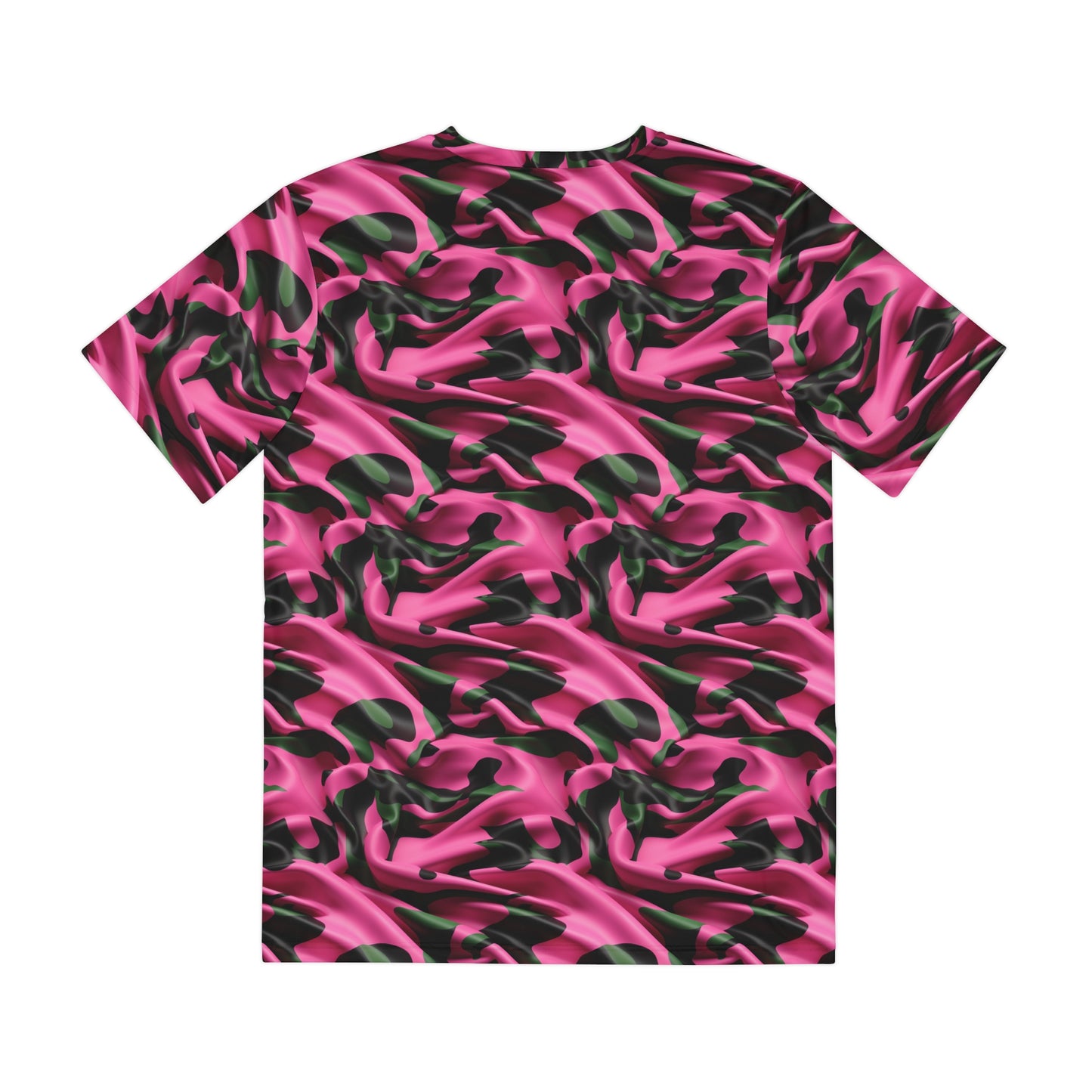 Pink & Green Camo Men's Polyester Tee