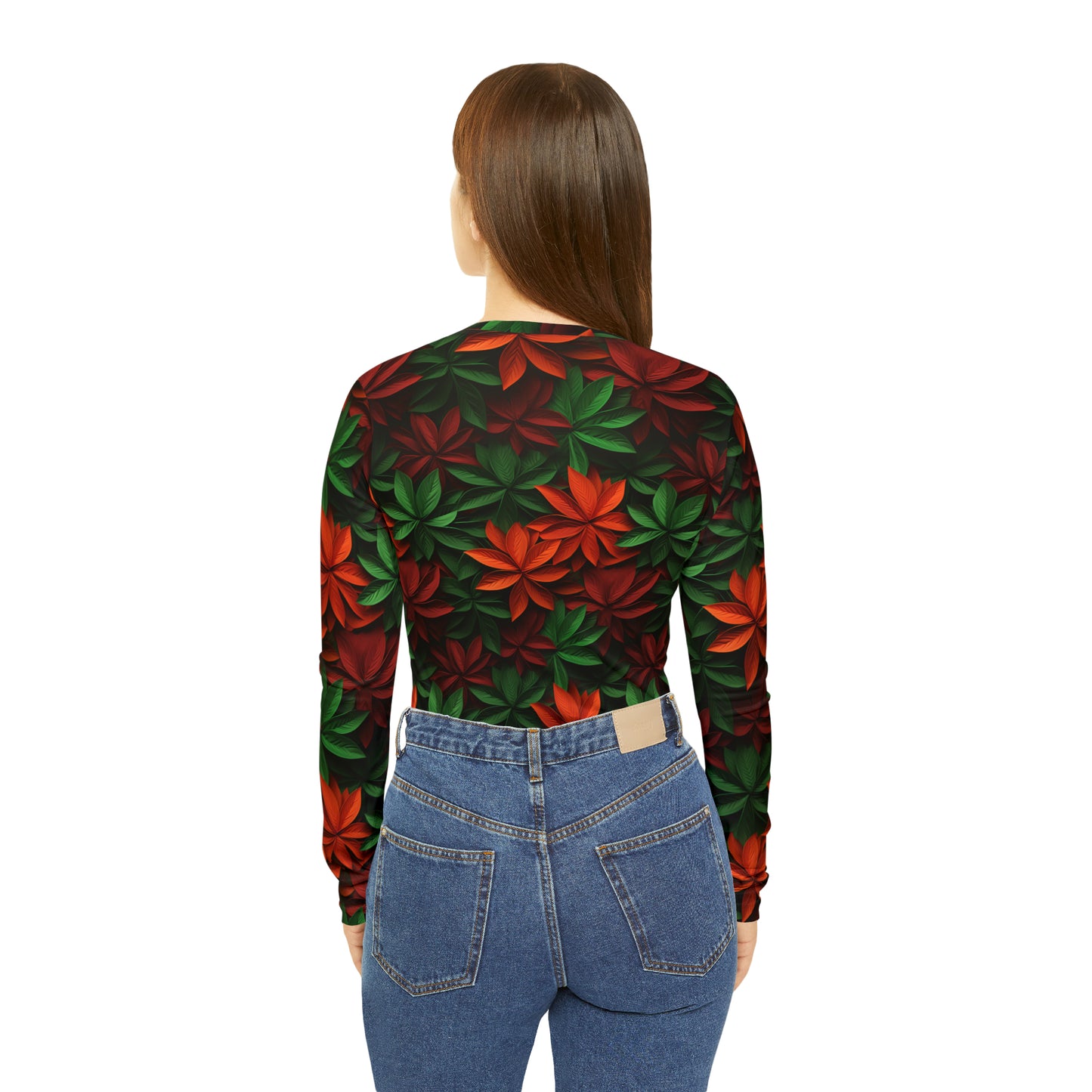 Christmas Bouquet Women's Long Sleeve V-neck Shirt