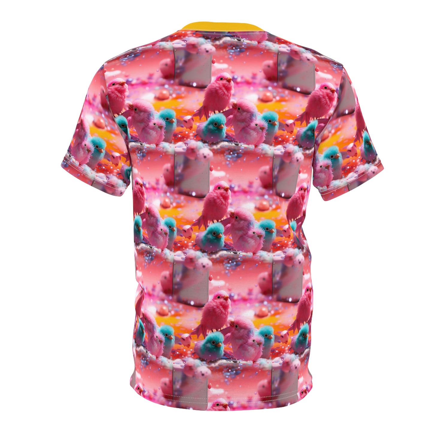 Colorful Bird Menagerie Unisex Cut & Sew Tee