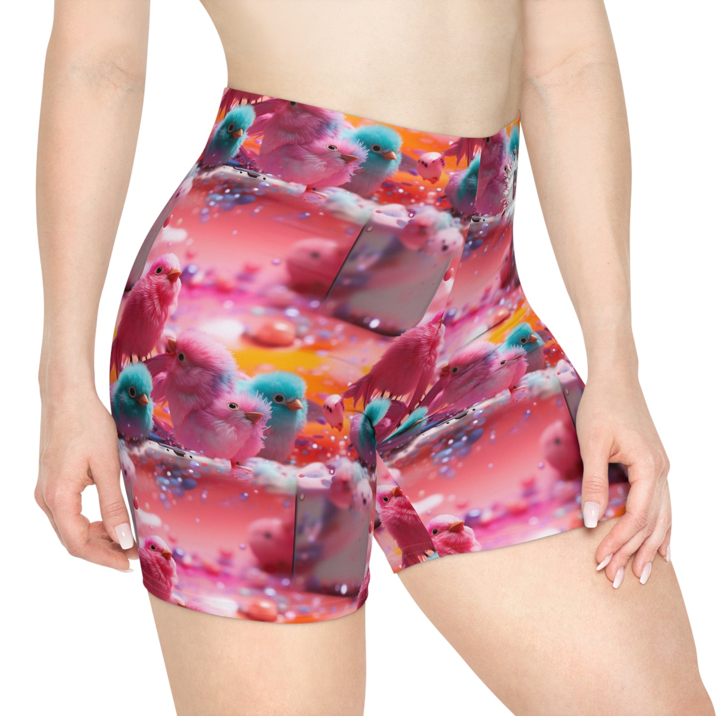 Colorful Bird Menagerie Women's Biker Shorts