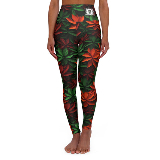 Christmas Bouquet High Waisted Yoga Leggings