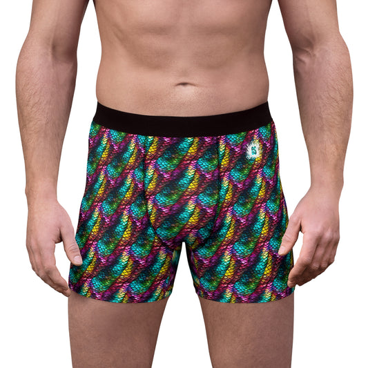 Metallic Reptile Men's Boxer Briefs - Comfortable and Stylish Underwear