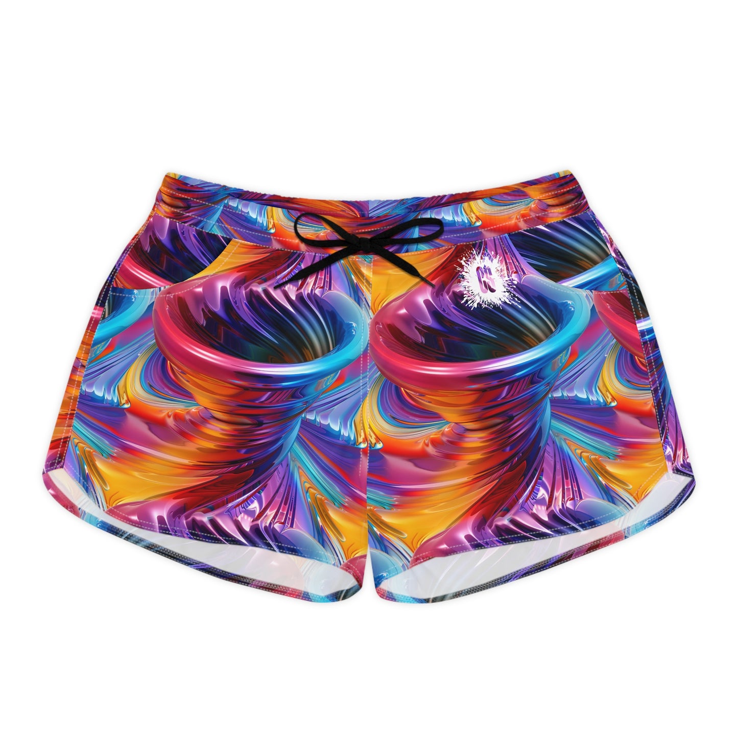 Colorful Cyclone Women's Casual Shorts