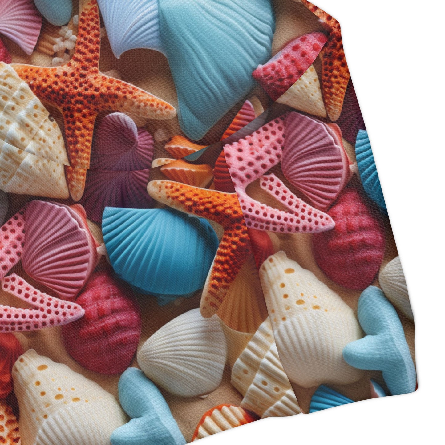 Seashells & Starfish Girls' Swimsuit Crop Top (AOP)