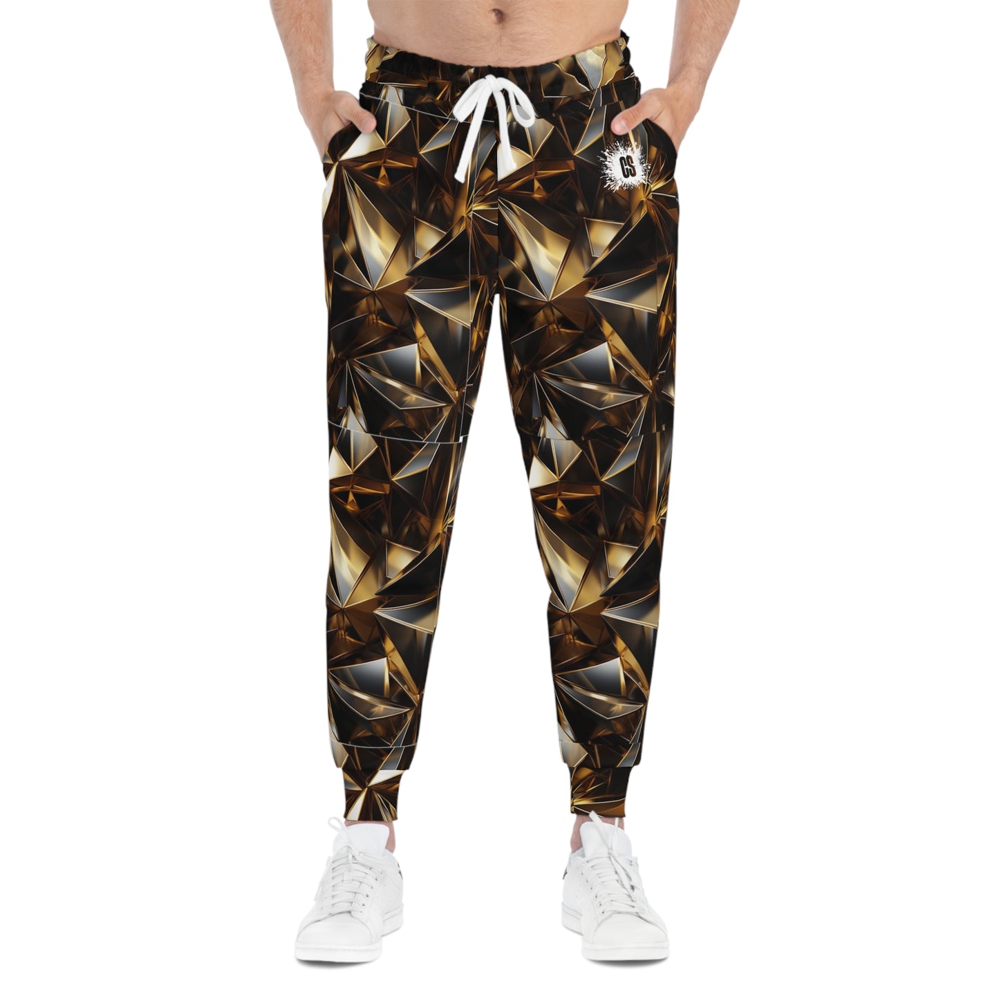 Black & Gold Pyramids Athletic Joggers