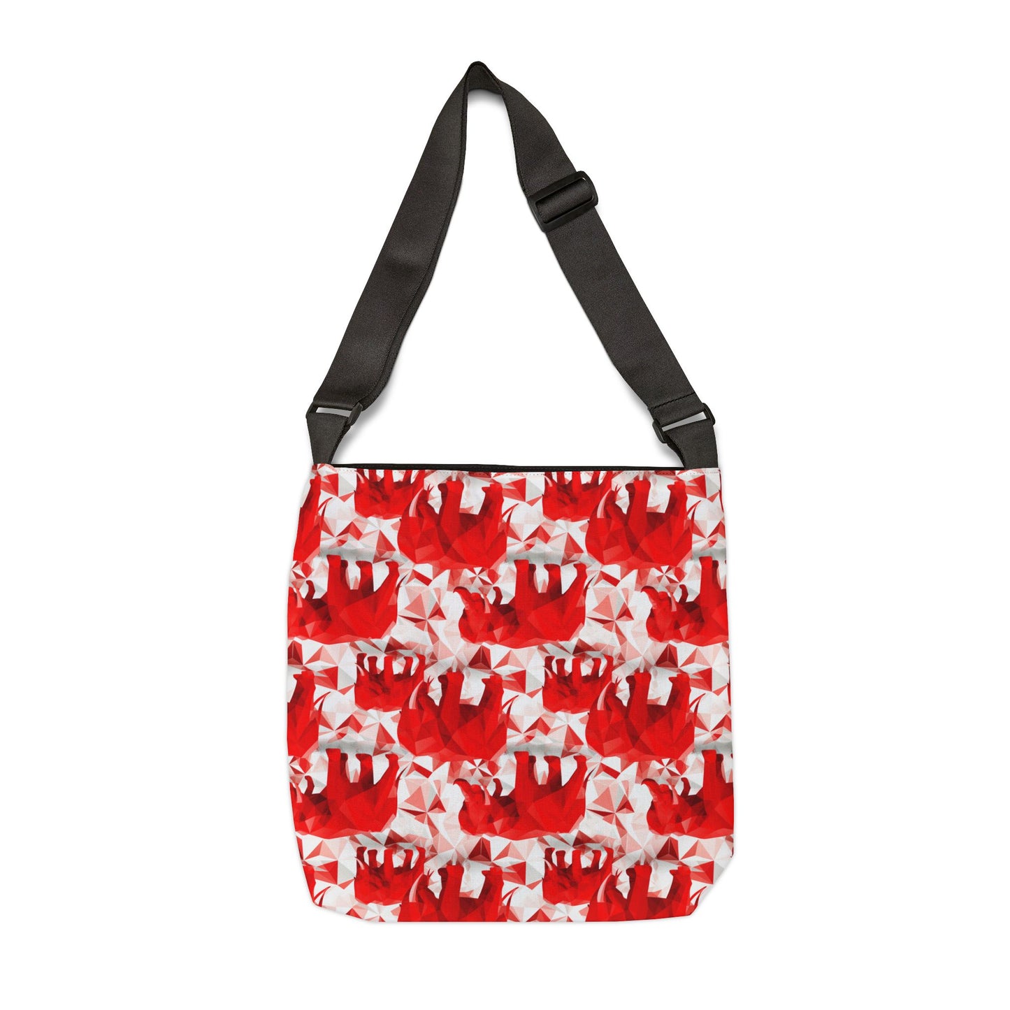 Elephants & Triangles Adjustable Tote Bag