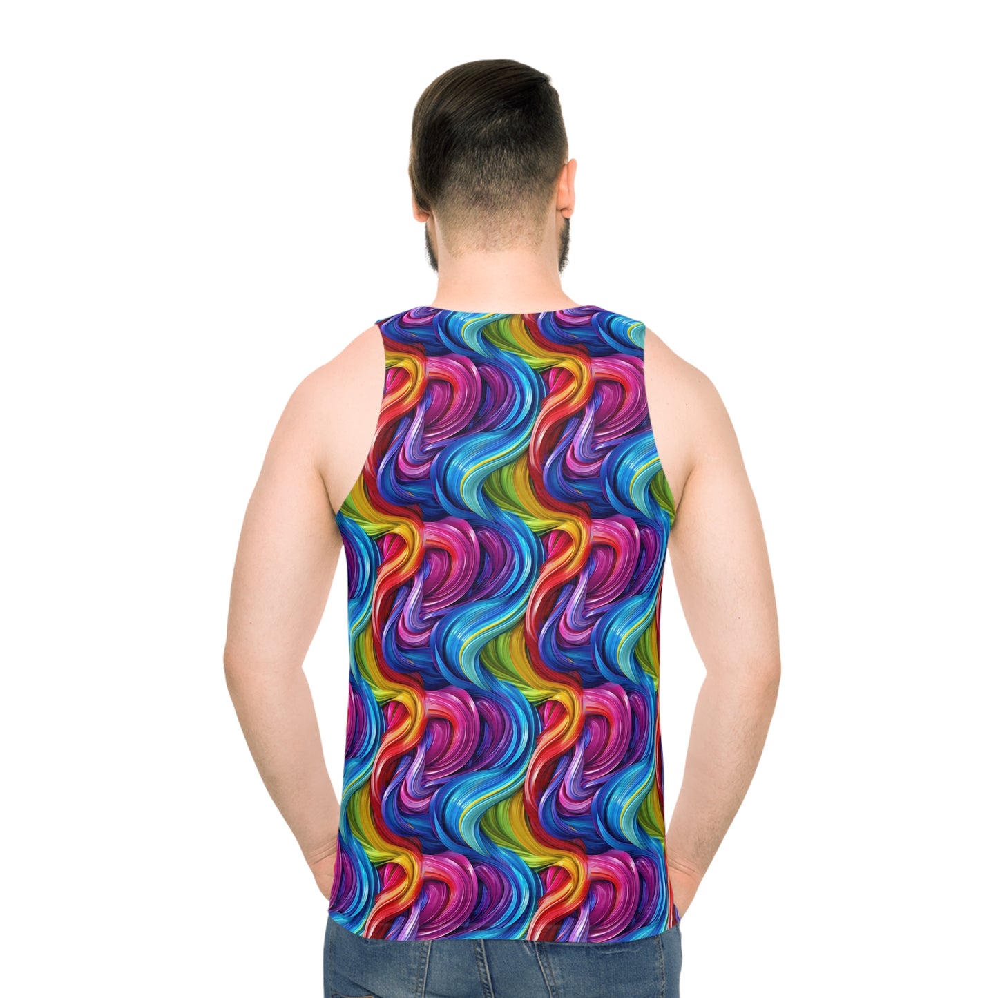 Colorful Paint Swirls Unisex Tank Top