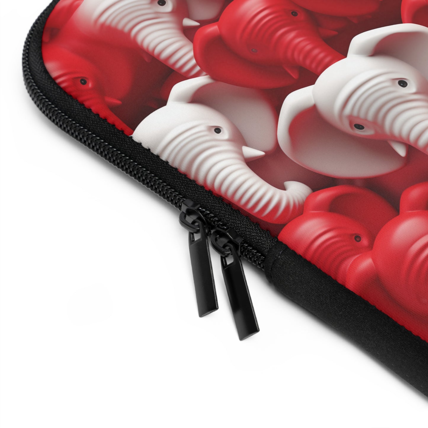 Red & White Elephants Laptop Sleeve