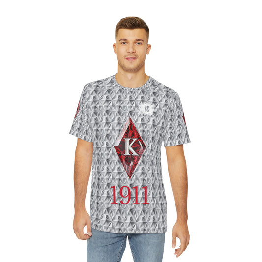 Red Diamond 1911 White Diamond Pat. Men's Polyester Tee