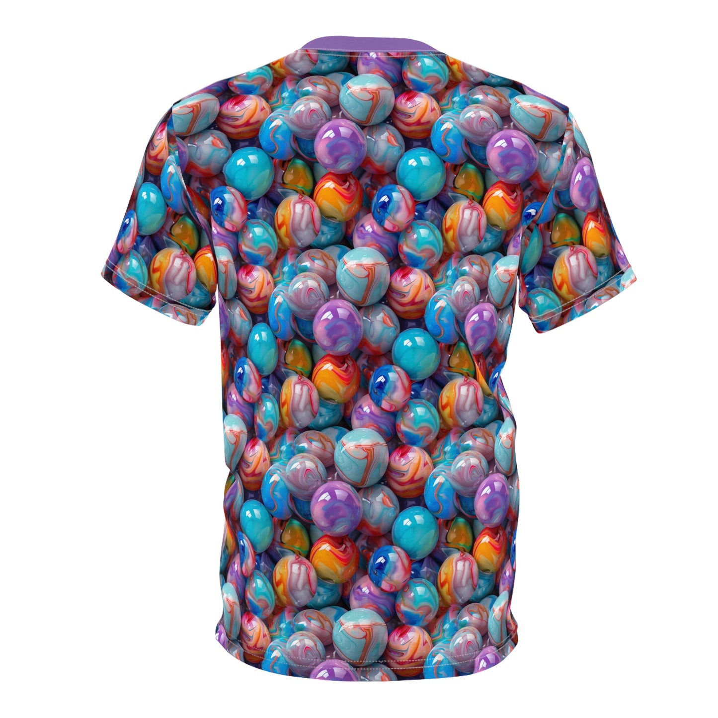 Glossy Colorful Marbles Unisex Cut & Sew Tee