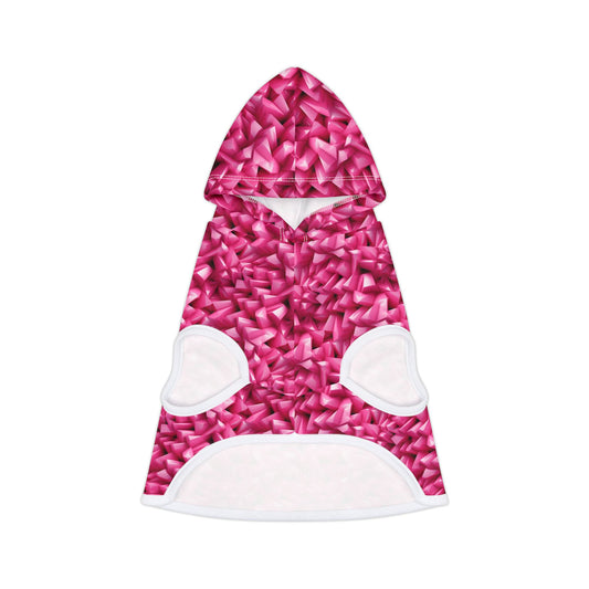 Geometric Pink Pet Hoodie