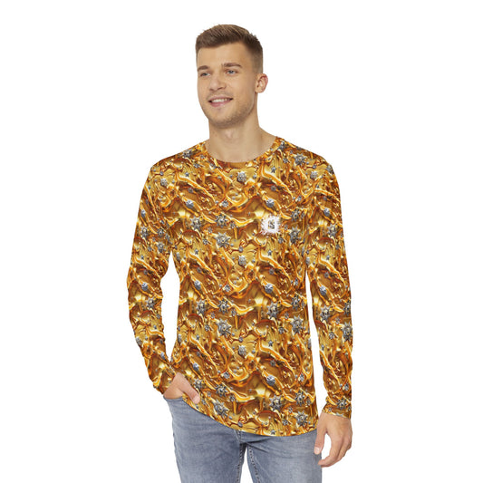 Diamonds & Gold Men's Long Sleeve Shirt