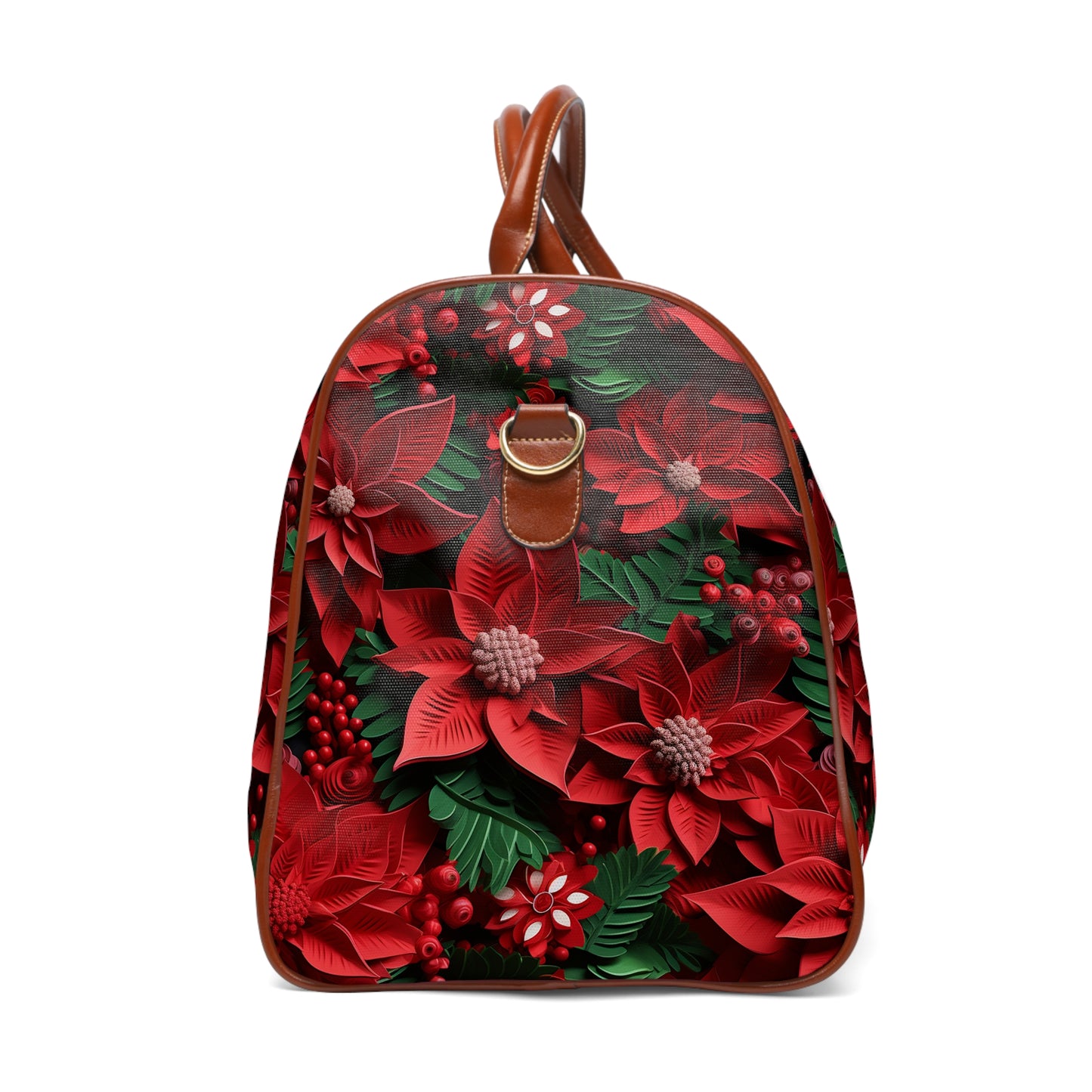 Christmas Leaves Waterproof Travel Bag