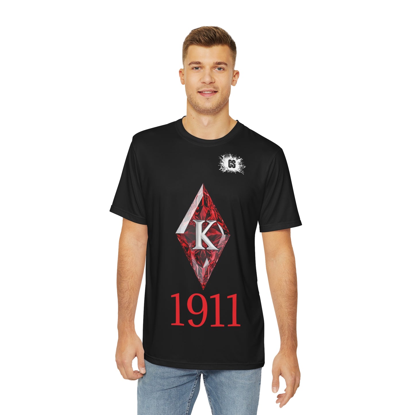 Red Diamond 1911 Black Men's Polyester Tee