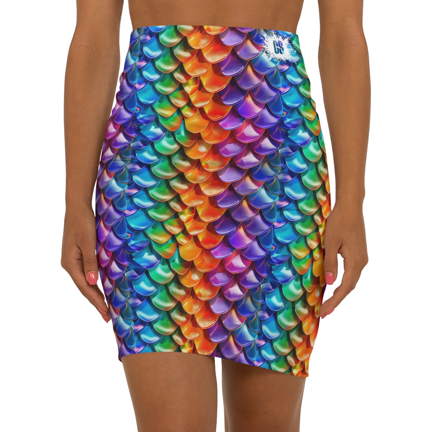 Neon Reptile Women's Mid-Waist Pencil Skirt