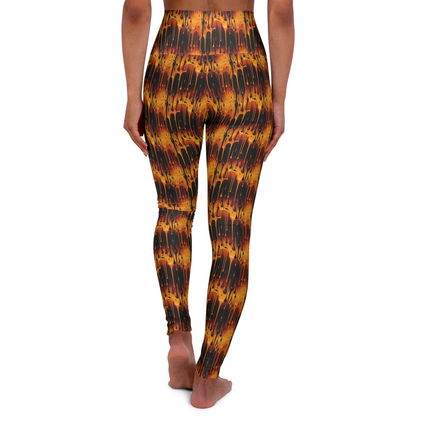 Halloween Dripping Paint High Waisted Yoga Leggings