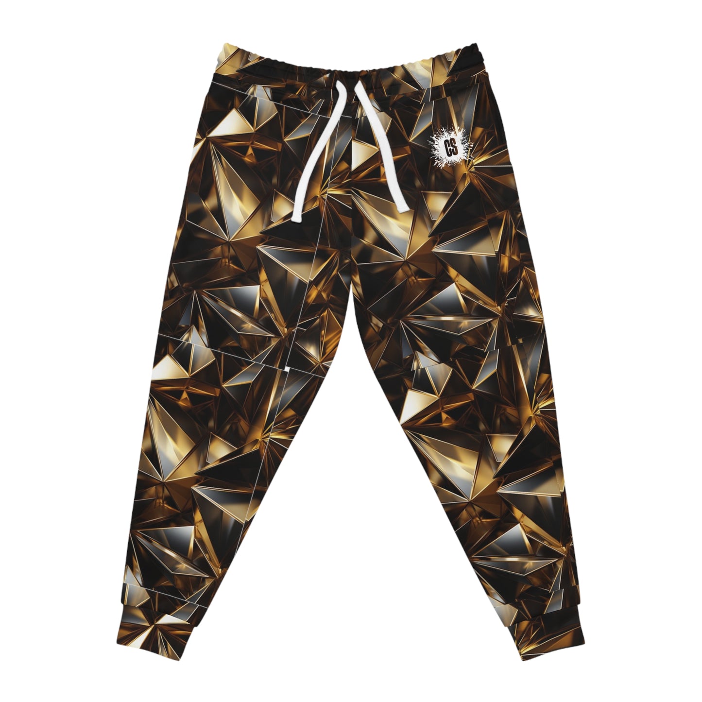 Black & Gold Pyramids Athletic Joggers