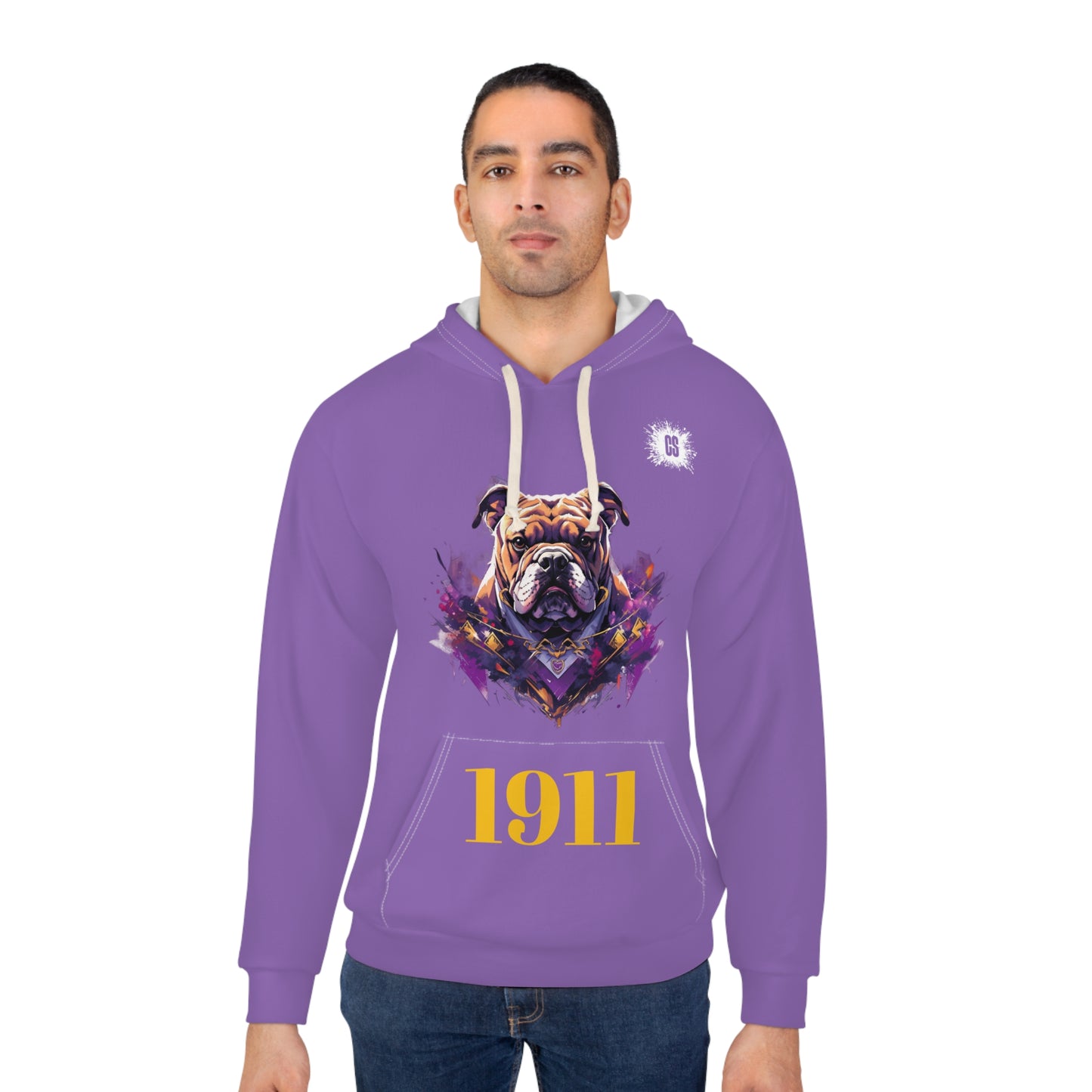 Purple Q-Dog 1911 Unisex Pullover Hoodie